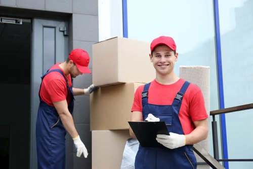 Packaged household belongings prepared for removals