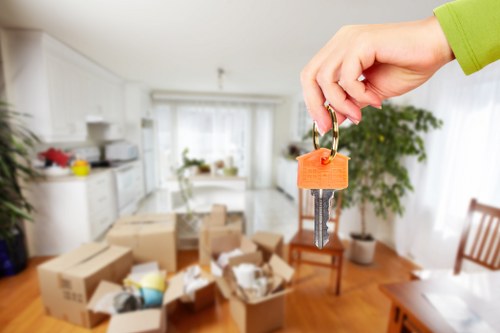 Local team planning a piano move in a Sutton property