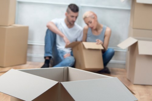 Careful loading of household items during a Sutton house move