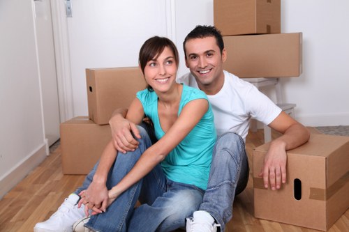 House removal team helping with a move in Sutton
