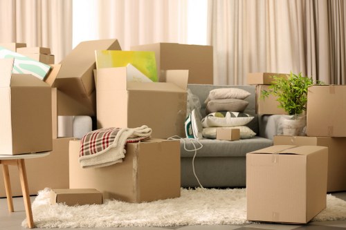 Unpacking and arranging items in a new Sutton home