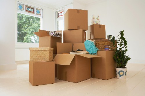 Local removal van prepared for a furniture move near Sutton