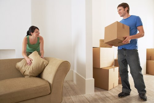 Local movers working in a Sutton residential street
